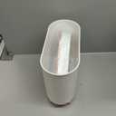 Supteron Bathroom Trash Can with Lid 3.2 Gallon Narrow Trash Can Small Plastic Trash Bin 12 Liter Rectangular Plastic Garbage Can with Press Type Lid for Bedroom Bathroom Milk White
