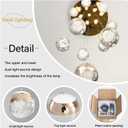 Pendant Lighting for Kitchen Island,1-Light Crystal Globe Chandelier,Gold Mini Globe Ceiling Hanging Light Fixture for Living Room Bedroom Kitchen
