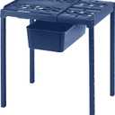 LockerMate Adjust-A-Shelf Locker Shelf & Organizer, Extends to Fit Your Locker, Easy to Use, Perfect for School, Work, Gym, Includes Storage Drawer, Blue