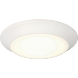 Westinghouse 6134000 Makira Traditional One-Light, 7.5 Inch 16 Watt Dimmable LED Indoor/Outdoor Surface Mount Fixture with Color Temperature Selection, White Finish, Frosted Acrylic Shade