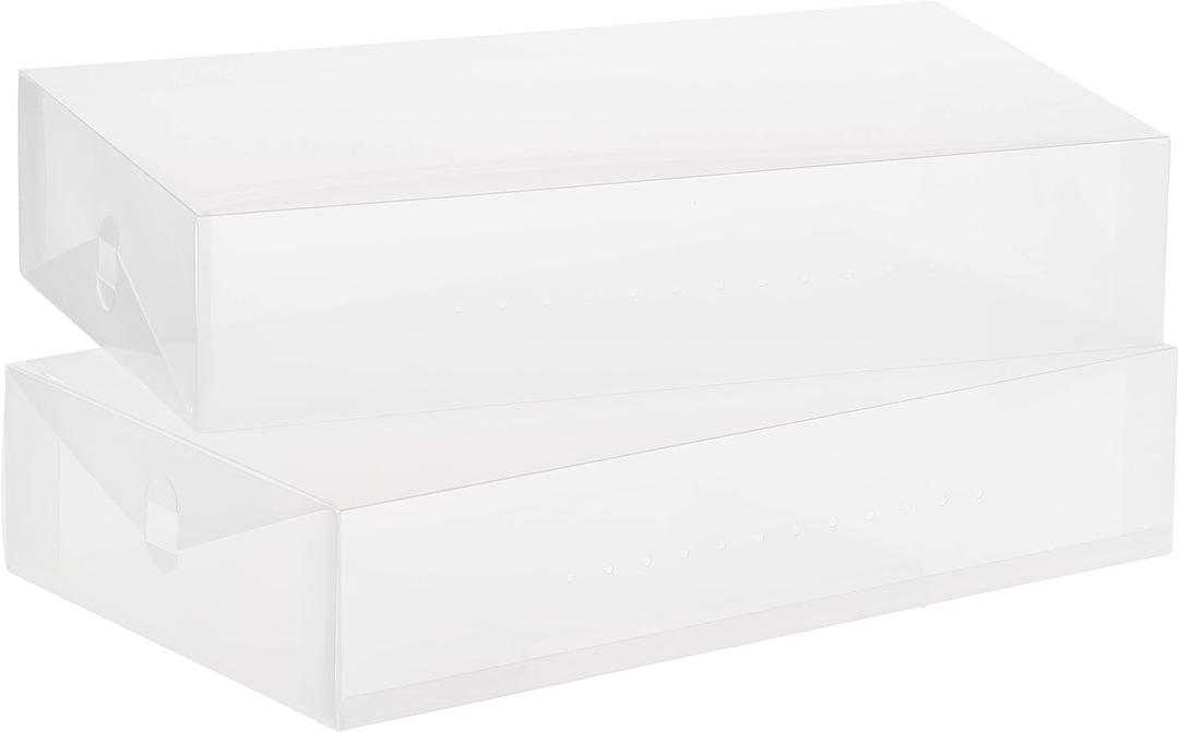 Whitmor Clear Vue Boot Box - Heavy Duty Stackable Boot Storage - (Set of 2)