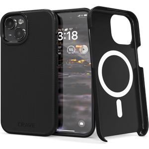 Crave Dual Guard Compatible with iPhone 15 Case, Compatible with MagSafe Shockproof Protection Dual Layer Case for Apple iPhone 15 (6.1") - Black