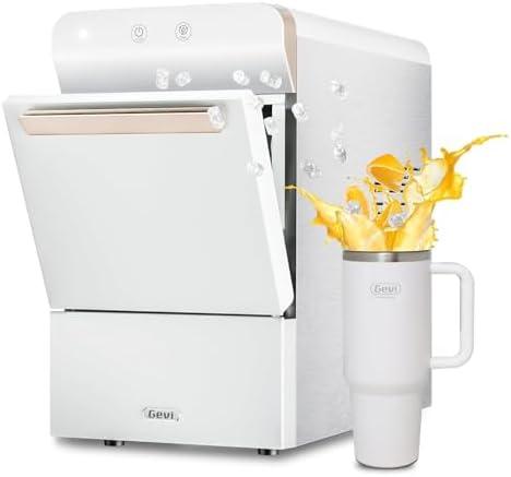 Gevi V2.0 Nugget Ice Maker Countertop 30lbs/24H, Pellet Ice Makers with Self-Cleaning & Energy-Efficient, Chewable Pebble Ice Machine for Home, White