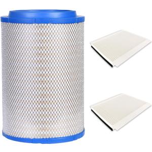 P606720 Engine air filter (Blue) & P606555 Cabin Air Filter Compatible with VNL, VN, VNM, VNX, VHD, VAH Replaces 21715813, RS4642, P606720, LAF9201
