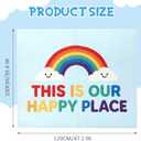 Breling Calm Down Corner Rug, Rainbow Rug 4 x 3.2 ft Classroom Non Slip Mat