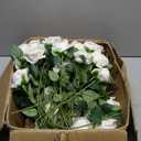 InnoGear 100 Pcs White Roses Artificial Flowers, Fake Velvet Silk Rose Bulk Faux Flower for Decoration DIY Wedding Centerpieces Proposal Bridal Bouquets Shower Party Home Floral Decor (100, White)
