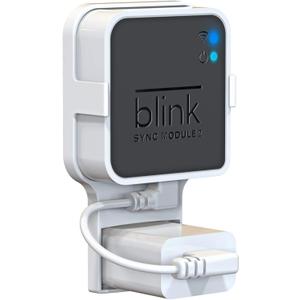 Outlet Wall Mount for Blink Sync Module 2, Mount Bracket Holder for Blink Outdoor Camera No Messy Wires Outdoor and Indoor Home Security Camera Mount with Short Cable (1 Pack) (1 Pack)