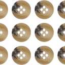 ButtonMode Replacement Buttons for Khakis, Chinos, Casual Cotton Pants (Fits Dockers, Gap, Polo, Ralph Lauren Pants) Includes 1-Dozen Buttons Measuring 15mm (5/8 Inch), Khaki Tan Pebble, 12-Buttons (24L)