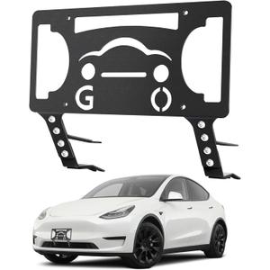 Model Y Front License Plate Holder Fit for Tesla Model Y 2019-2024/2026, Model Y Juniper 2026 Accessories No Drill License Plate Mount Kit No Adhesives License Plate Frame (Model 3 2019-2023)