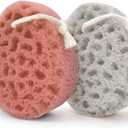 Spongentle Deep Cleansing Body Loofah Sponge, Natural Colors, for Bath and Shower, Multiple Textures for Gentle and Deep Exfoliation, Generous and Rich Lather, (Pack of 2)