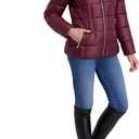 kensie Women's Outerwear Mid-length Puffer Jacket (Red, XL)