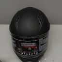 GLX GX11 Compact Motorcycle Helmet - Matte Black, X-Large - Full Face w/ Tinted Visor, DOT Approved