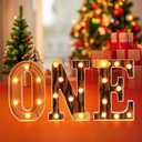 One Happy Camper Birthday Decorations,First 1st Birthday Decorations Boy,Baby Boy One Year Old Light Up Sign for Centerpieces Table Backdrop Decor