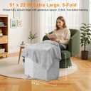 Foldable Under Desk Heater with Blanket, 5-Fold Plus Size, 8 Levels High Temperature Version Leg Foot Warmer, 1-9H Timer, Digital Display, No Odor Safe Portable Electric Space Heater for Office Home