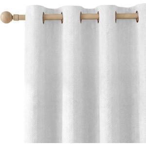 Blackout Curtains for Bedroom 108 inch Curtains,2 Panels,White | Cutains for Bedroom,Thermal Insulated Grommet Window Drapes,Waterproof Blackout Curtains for Living Room,52 x 108 in,2 Panels