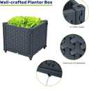 LINEX Raised Garden Bed Planter Box with Trellis, 41.3” Tomato Planters for Climbing Plants Vegetable Vine Flowers Outdoor Patio, Tomatoes Cage w/Self-Watering