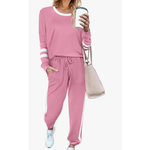 Aloodor Sweatsuit for Women 2 Piece Outfits for Womens Crewneck Sweatshirts Pullover. Size XL