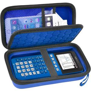 Graphing Calculators Case for Texas Instruments TI-84 Plus/TI-83 Plus CE Color Calculator, Storage Holder for TI-89/for Casio fx-9750GIII for TI-30XS for Cables, Pens, Pencil -Blue(Box Only)