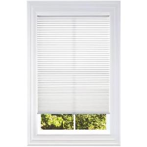 BlindsAvenue Cellular Honeycomb Cordless Shade, 9/16" Single Cell, Light Filtering, (White, 27.5" W x 72" H)