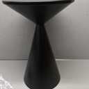 Small Drink Table, Round Martini Table, Drum End Table Side Table, Metal Accent Table,for Small Space Living Room, Bedroom, Black