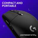 Logitech G305 Lightspeed Wireless Gaming Mouse, Hero Sensor, 12,000 DPI, Lightweight, 6 Programmable Buttons, 250h Battery, On-Board Memory, Compatible with PC, Mac - Black