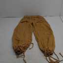 Famnbro Womens Barrel Jeans Baggy Cargo Jogger Y2k Drawstring Bow Jeans Sweatpants Wide Leg Denim Pants (Small, Khaki)