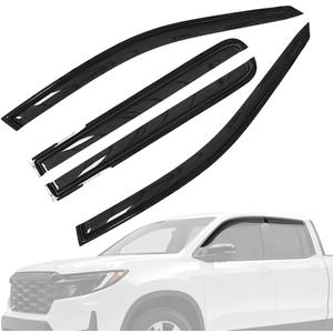 Window Visors Rain Guards Fit 2017, 2018, 2019, 2020, 2021, 2022, 2023, 2024, 2025 Honda Ridgeline Side Window Deflectors Vent Shades Sun Visors Tape-On Mugen Style 4PCS