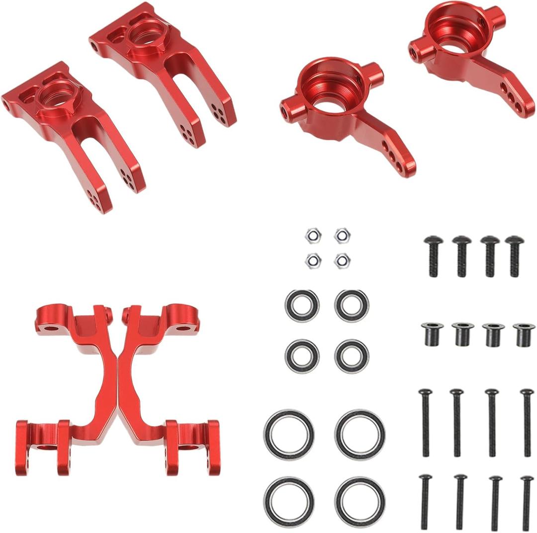 Aluminum Steering Block Knuckles & C-Hubs Caster Blocks & Rear Hubs for Arrma 1/10 Granite 4X4,Typhon, Big Rock, Senton, Replace of AR330442 AR330467 AR330469