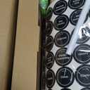 VITEVER Magnetic Spice Rack, 4 Pack, 24 Square Glass Jars with Lids, Quick-Find Pre-Printed Labels, Funnel, Space Saver, Refrigerator and Microwave Oven Organizer