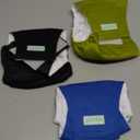 Wegreeco Washable Male Dog Belly Wrap - Pack of 3 - (Black,Blue,Olive,Small)