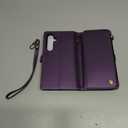 Defencase for Samsung Galaxy S25+/ S25 Plus Magnetic Wallet Case Compatible with Magsafe with RFID Blocking Zipper & Card Holder, PU Leather Detachable Phone Case for Galaxy S25+/ Plus 6.7", Purple