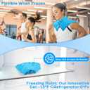 Neck Shoulder Heating Neck Wrap Microwave Heating Pad, Hot and Humid Back Pain Relief Hot Compress, Adjustable Microwave Neck Heater (NSF-Light Blue)