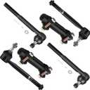 SCITOO 6pcs Suspension Kit 2 Outer 2 Inner Tie Rod Ends 2 Tie Rod End Adjusting Sleeves for Chevrolet C1500 C2500 C3500 Pickup Suburban Express 1500 2500 3500 Tahoe RWD for GMC Series 1988-99 ES2836RL
