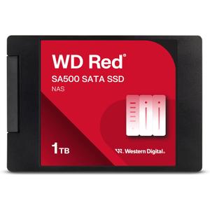 Western Digital 1TB WD Red SA500 NAS 3D NAND Internal SSD - SATA III 6 Gb/s, 2.5"/7mm, Up to 560 MB/s - WDS100T1R0A, Solid State Hard Drive