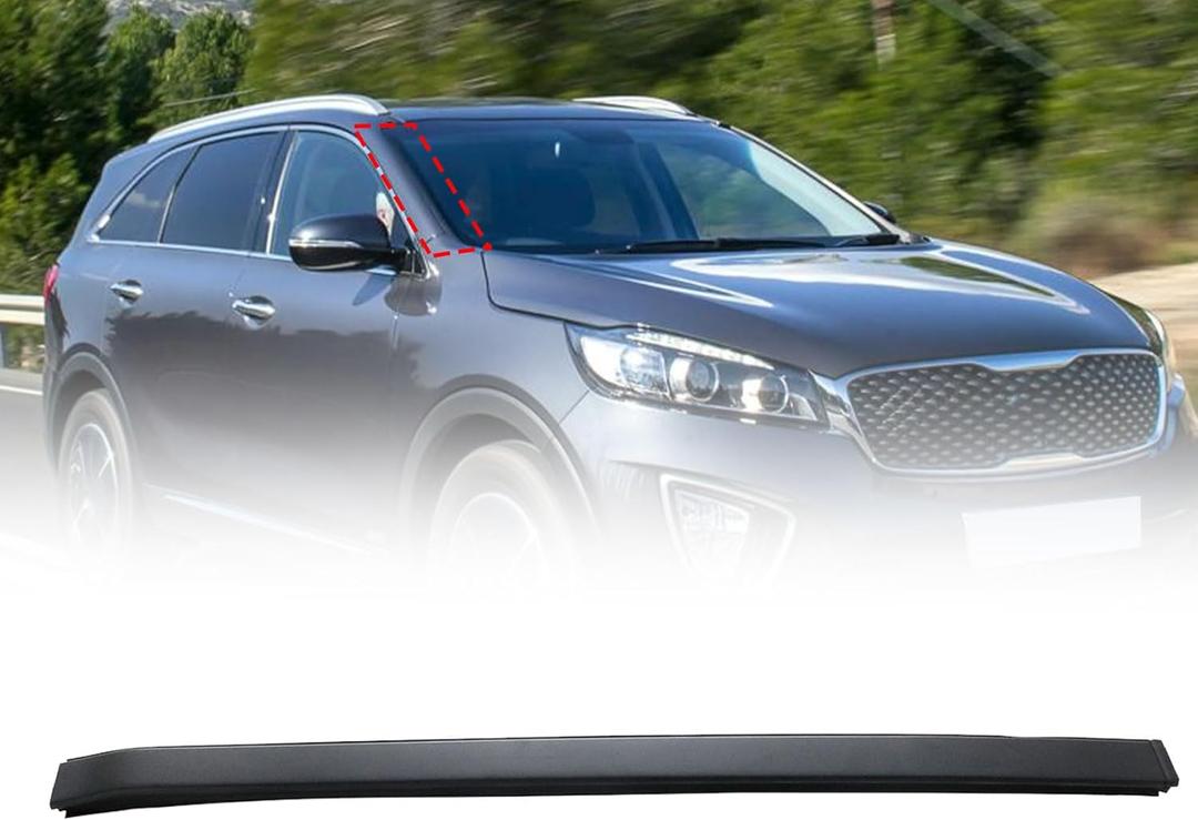 Passenger Side Outer Glass Front Windshield Pillar Molding Compatible with KIA Sorento 2011 2012 2013 2014 2015 Replace 86132-2P010 861322P010