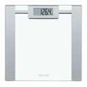 Taylor Weight Tracking Smart Scale for Body Weight with Bluetooth Sync, 330 lb Capacity, HSA/FSA Eligible, Glass & Metallic Silver Platform, Blue App, Clear
