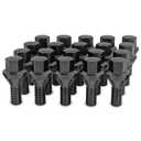 Dynofit 12x1.25 OEM Lug Bolts,Compatible with Jeep Renegade 2015-2025,Dodge Hornet 2023-2025,20PCS M12x1.25 17mm Hex One Piece Design Wheel Bolts, Replace OE#Chrysler 68296586AA,610-632,06106146AA (Black)