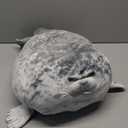 MerryXD Chubby Blob Seal Pillow,Stuffed Cotton Plush Animal Toy Cute Ocean Small(13 in) (Grey)