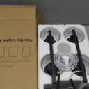 Indoi 4-Light Bathroom Light Fixtures, Matte Black Modern Vanity Lights with Clear Glass Shades, Bathroom Wall Lamp for Mirror Living Room Cabinet Bedroom Porch