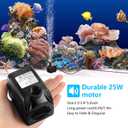 CWKJ Fountain Pump, 400GPH Submersible , Durable 25W Outdoor Water Pump with 6.5ft Power Cord, 3 Nozzles for Aquarium, Pond, Fish Tank, Water Pump Hydroponics, Backyard Fountain