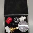 Water Pressure Glycerin Filled Gauge Kit, All Purpose, 6 Parts Kit, 0 To 200 Psi, Standard 3/4" Female Garden Hose Thread Plus 5 Adapters To Test in Multiple Locations Indoors and Outdoors