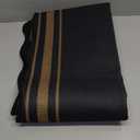 SHACOS 2x6 ft Washable Runner Rug Scalloped Non Slip Woven Texture Geometric Farmhouse Modern Carpet for Porch Hallway Kitchen Entryway Indoor Outdoor Patio Carpet Black