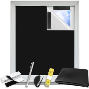 Blackout Blinds Shade,100% Blackout Material Curtains with Stickers,Portable Install for Bedroom,Travel, Dorm Room Window Shades No Drill157" x 57" 1 Pack