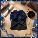 Huhumy 3 Pcs Dog Cat Graduation Doctoral Costume Set, 2026 Pet Phd Graduation Cap and Deluxe Doctoral Gown with Hood Side Tam Puppy Kitty Dogs Grad Holiday Party Costume Accessory(Royal Blue,M)
