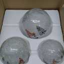 Crackle Glass Ball Light Mix Pattern Glass Ball LED Night Light Tabletop,Upgraded Table Top Christmas Tree Decorations with Timer,Widely Applicable to Party,Holiday Home and Mantel Decor