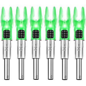 DEEPOWER X Lighted Nocks for Arrows .204/.233/.244/.246 with ON/Off Switch with H, S, GT Bushings 