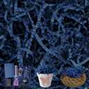 Navy Blue Crinkle Cut Paper Shred Filler, 2 LB Basket Filler Shredded Paper, Confetti Stuffing for Basket Filling, Halloween, Thanksgiving, Christmas, Birthdays, Gift Wrapping, Stuffer Party Supplies