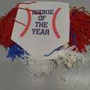 Rookie of the Year 1st Birthday High Chair Banner - Baseball Theme First Party Decoration, One Highchair Tassel Banner, Boy Photo Prop, Blue