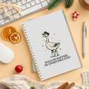 EKGJW Funny Goose Mental Health Spiral Notebook-Hold On Partner Im Overstimulated Notebook Journal 5.5x8.3, Sarcastic Western Anxiety Gifts for Women Men Therapists,Therapy Office Supplies