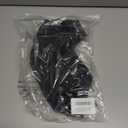 Women's V Neck Mesh Panel Sleeve Tops Tie Knot Hem Tops 2025 Summer Casual Blouses 3/4 Bell Sleeve Loose Shirt (Black, L)